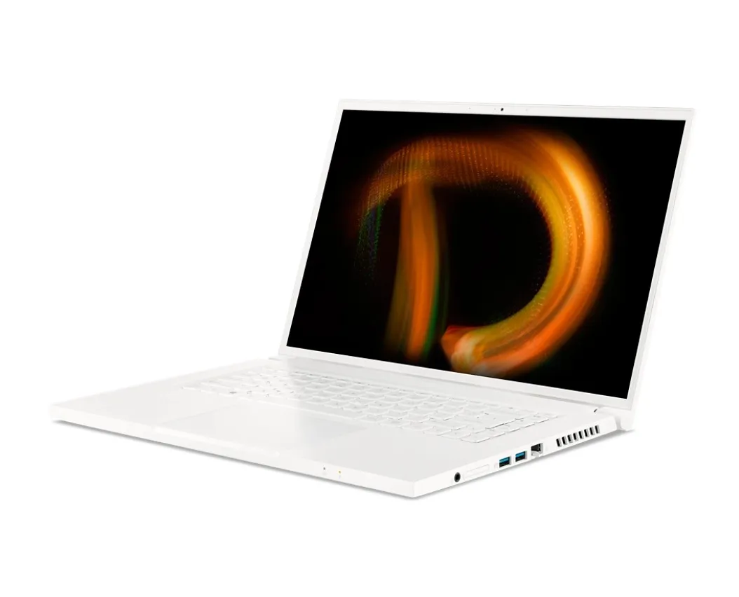 ACER ConceptD 3 Pro The White+Win11P 16.0” IPS WUXGA 400 nits sRGB 100% DDR4 RAM, 1024GB PCIe NVMe SSD, NVIDIA Quadro T1200 4GB GDDR6, WiFi6-AX/BT5.1, FPS, CR, 3cell, HD cam, EN/RU/UA, Backlit, W11P, 1.7kg), vedere laterală