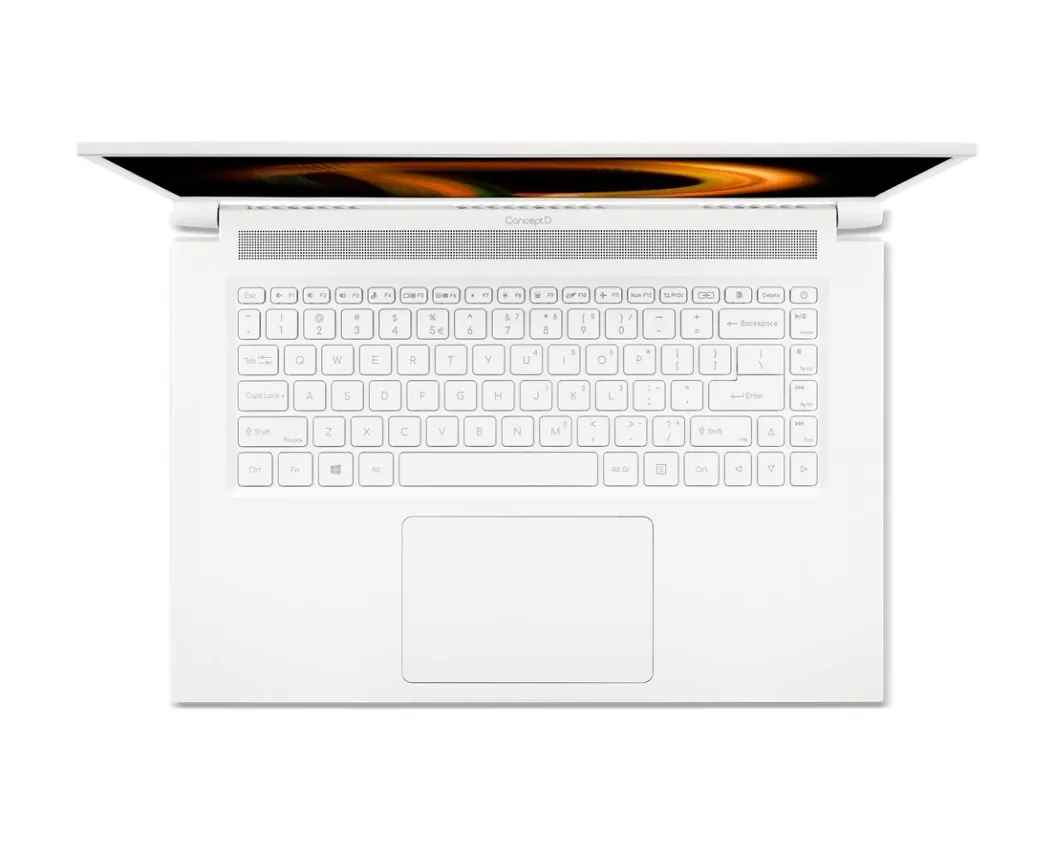 ACER ConceptD 3 Pro The White+Win11P 16.0” IPS WUXGA 400 nits sRGB 100% DDR4 RAM, 1024GB PCIe NVMe SSD, NVIDIA Quadro T1200 4GB GDDR6, WiFi6-AX/BT5.1, FPS, CR, 3cell, HD cam, EN/RU/UA, Backlit, W11P, 1.7kg), vedere posterioară