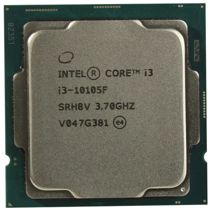 CPU Intel Core i3-10105F 3.7-4.4GHz (4C/8T, 6MB, S1200, 14nm, No Integrated Graphics, 65W) Tray