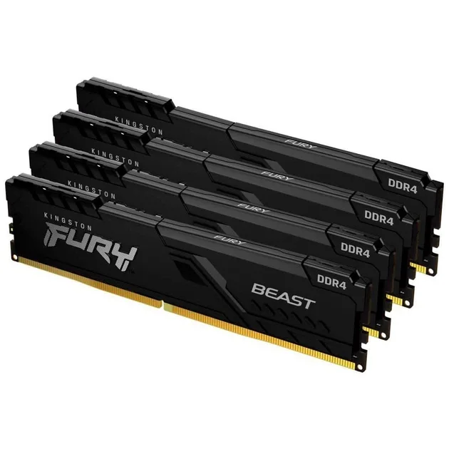 Kingston Fury 64GB (4x16GB) 3200MHz Beast Black