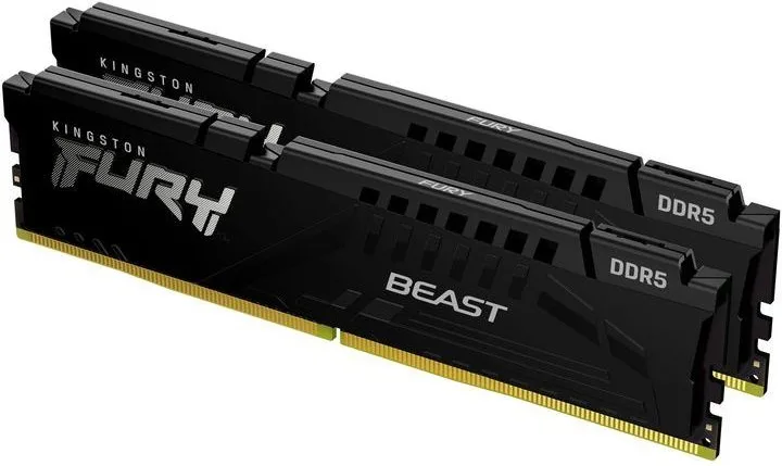 Kingston DDR5 2x16GB/6000 Fury Beast Black (KF560C30BBK2-32), vedere laterală