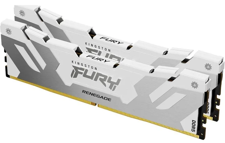 Kingston Fury DDR5 32GB (2x16) 6400MHz Renegade Silver/White, vedere alternativă