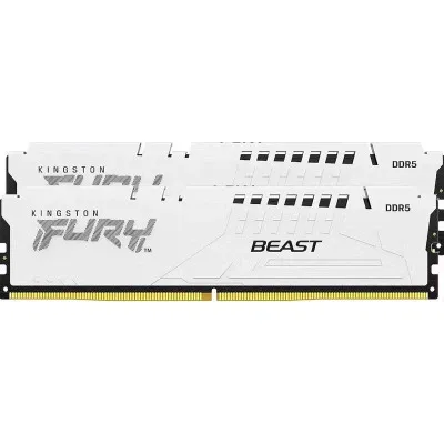 Kingston DDR5 32GB (2x16GB) 5600 MHz FURY Beast White Fury, vedere laterală
