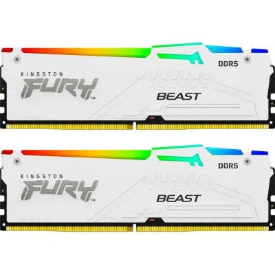 Kingston DDR5 32GB (2x16GB) 5600 MHz FURY Beast White RGB Fury