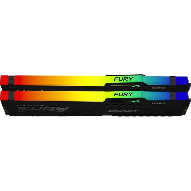 Kingston Fury DDR5 32GB (2x16GB) 6000 MHz Beast RGB EXPO, vedere laterală
