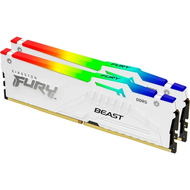 Kingston Fury DDR5 32GB (2x16GB) 6000 MHz Beast RGB EXPO White