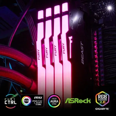 Kingston DDR5 32GB 5600 Beast RGB XMP Fury (ex.HyperX), vedere alternativă