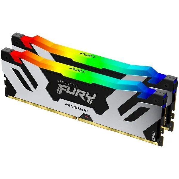 Kingston DDR5 32GB KIT Renegade RGB KF564C32RSAK2-32, vedere laterală