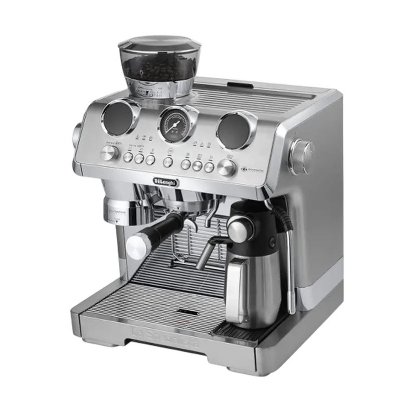 DeLonghi EC 9885.M espressor 1450W cu carcasa metalica, vedere laterală