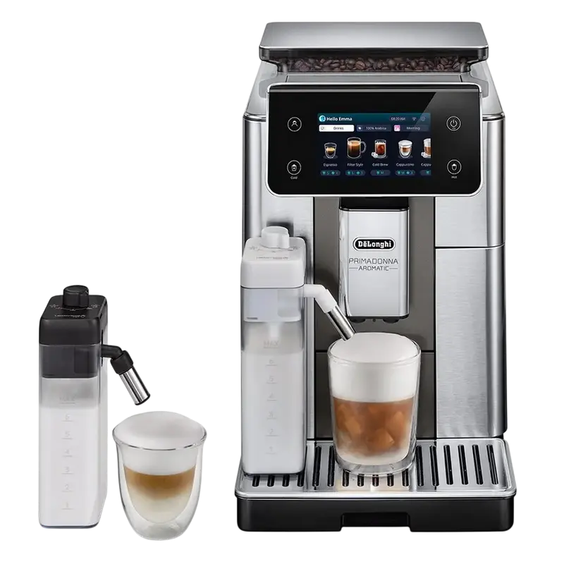DeLonghi ECAM630.75.TSM aparat cafea 19 bar, vedere laterală