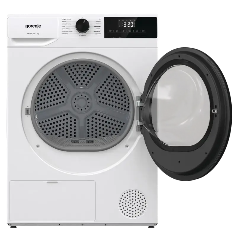 Uscator de rufe Gorenje D2HNE7E 7 kg cu pompa de caldura, vedere posterioară