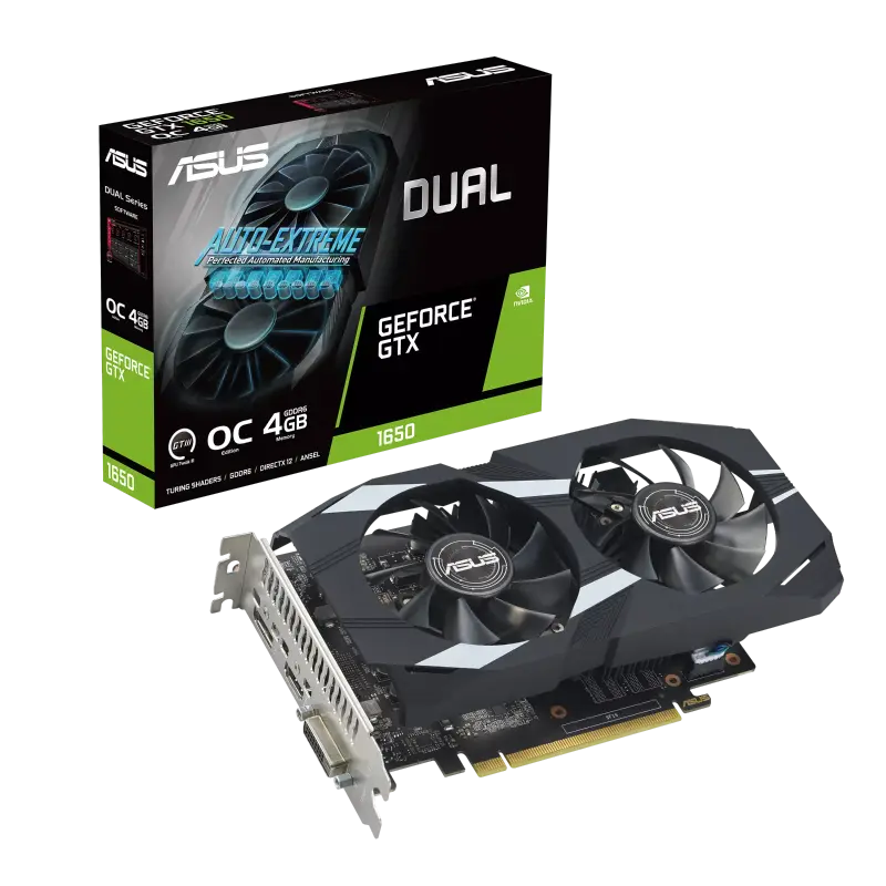 ASUS GTX1650 4GB GDDR6 Dual EVO OC (DUAL-GTX1650-O4GD6-P-EVO)