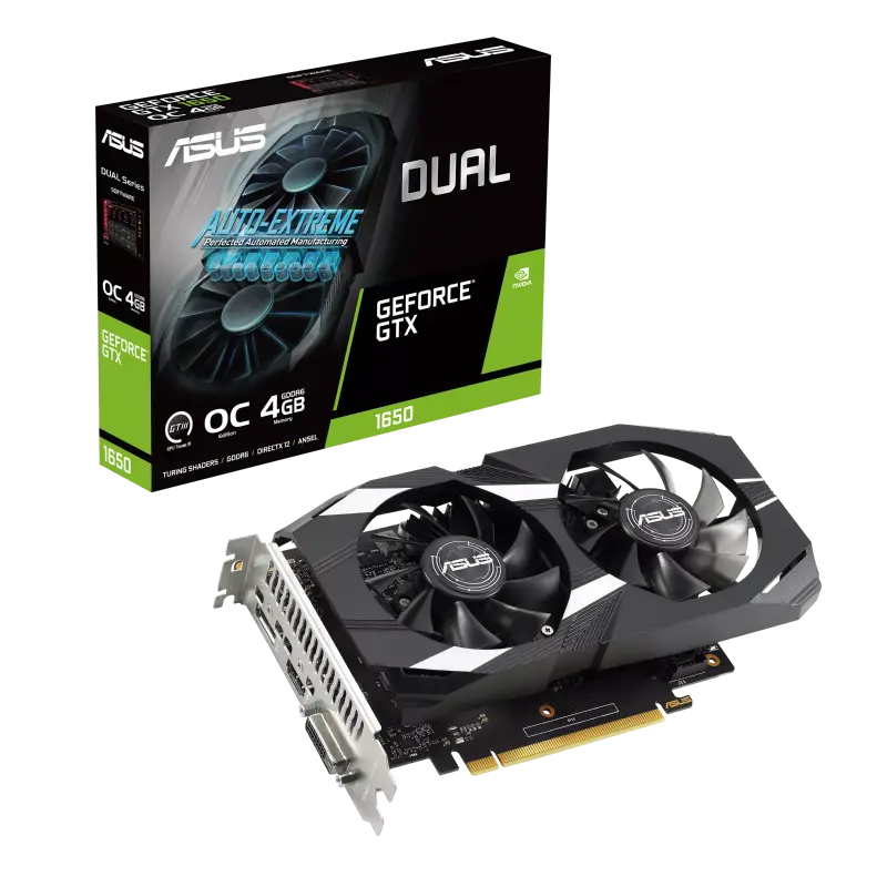 ASUS RTX1650 4GB GDDR6 Dual OC (DUAL-GTX1650-O4GD6-P-V2)