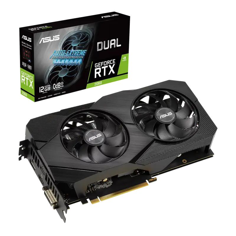 ASUS RTX2060 12GB GDDR6 Dual EVO OC (DUAL-RTX2060-O12G-EVO)