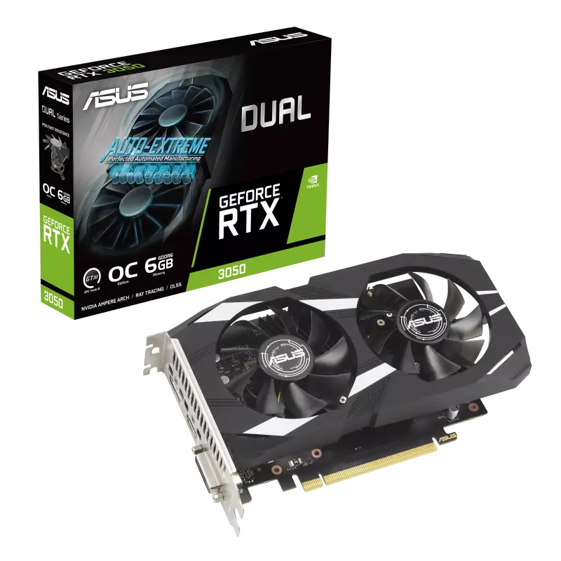 ASUS RTX3050 6GB GDDR6 Dual OC (DUAL-RTX3050-O6G)
