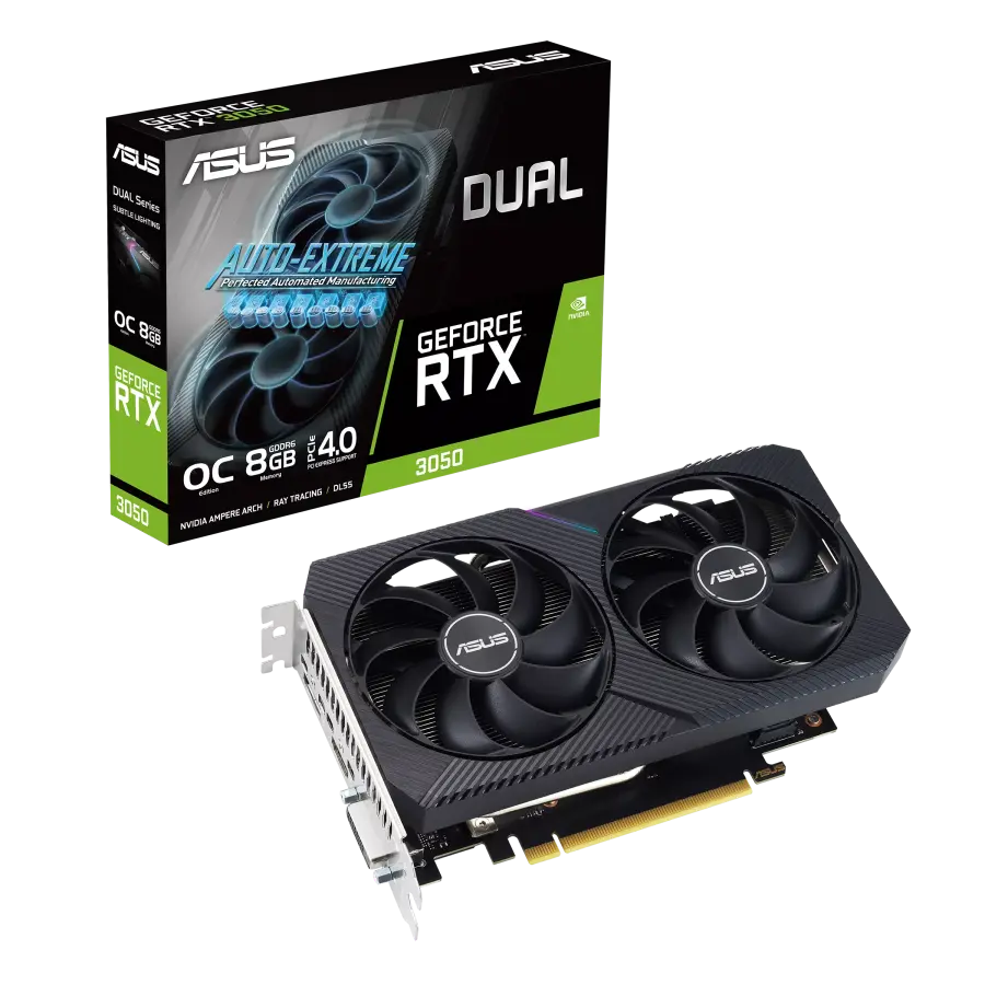 ASUS RTX3050 8GB GDDR6 Dual OC (DUAL-RTX3050-O8G-V2)