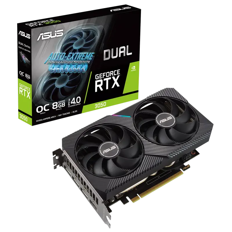 ASUS RTX3050 8GB GDDR6 Dual OC (DUAL-RTX3050-O8G)