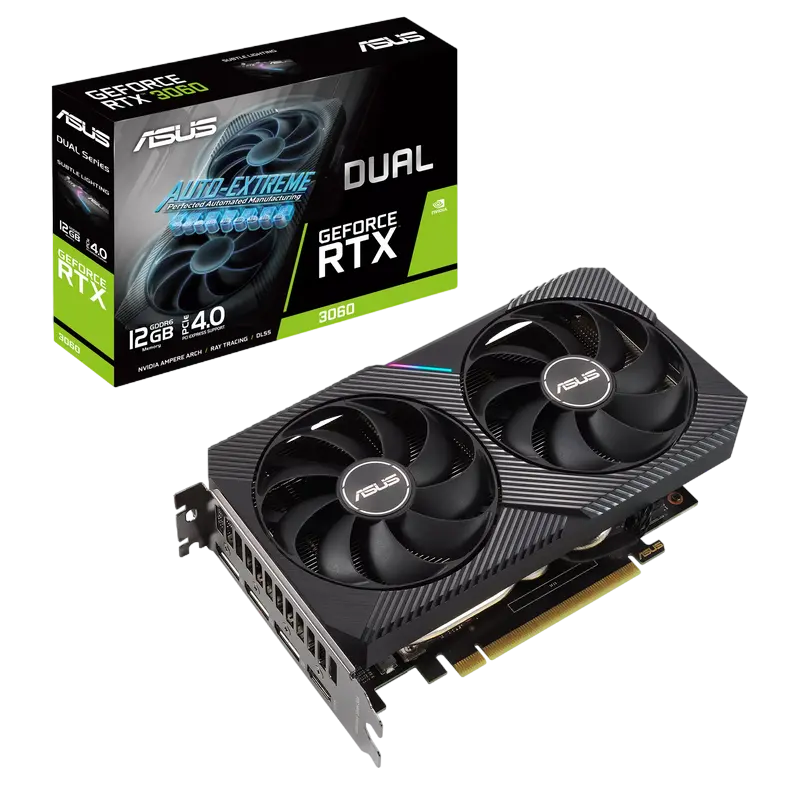 ASUS RTX3060 12GB GDDR6 Dual OC V2 (DUAL-RTX3060-O12G-V2)