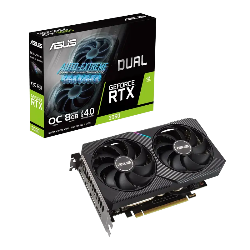 ASUS RTX3060 8GB GDDR6 Dual OC (DUAL-RTX3060-O8G)