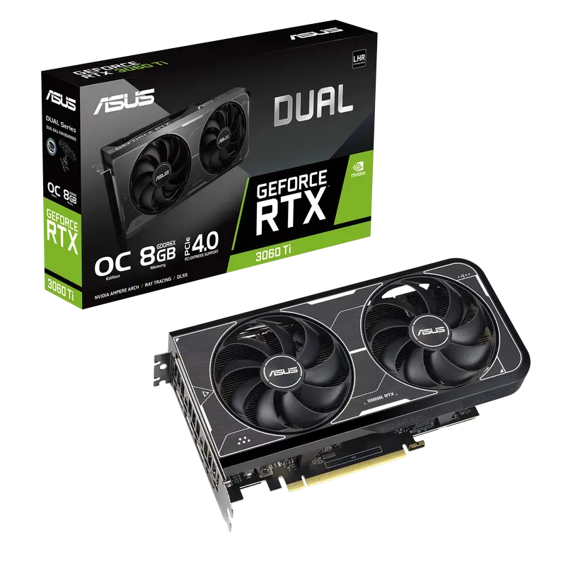 ASUS RTX3060Ti 8GB GDDR6 Dual (DUAL-RTX3060TI-O8GD6X)
