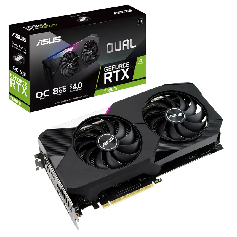 ASUS RTX3060Ti 8GB GDDR6 Dual OC V2 (DUAL-RTX3060TI-O8G-V2)