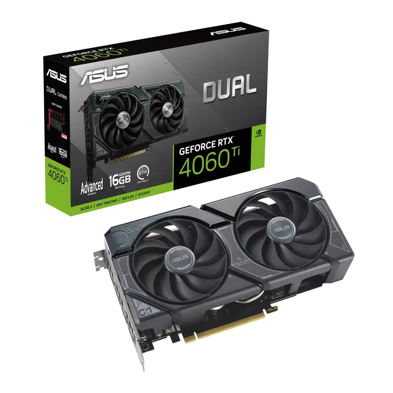 ASUS RTX4060Ti 16GB GDDR6 Dual OC (DUAL-RTX4060TI-A16G)