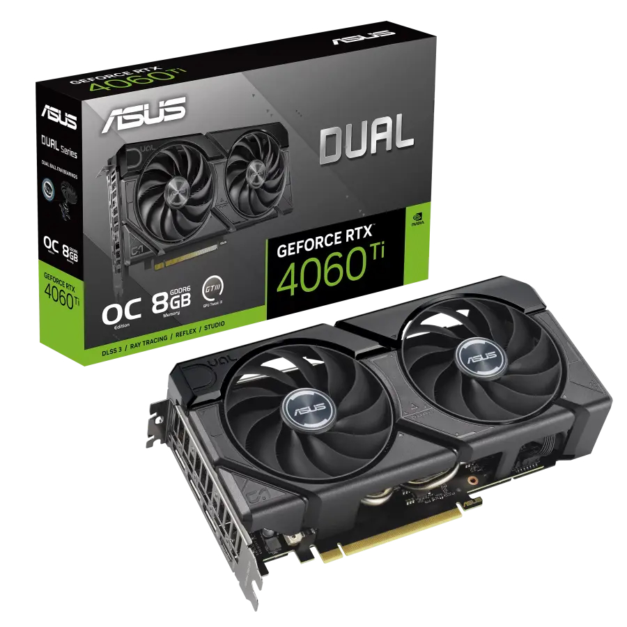 ASUS RTX4060Ti 8GB GDDR6 Dual Evo OC (DUAL-RTX4060TI-O8G-EVO)