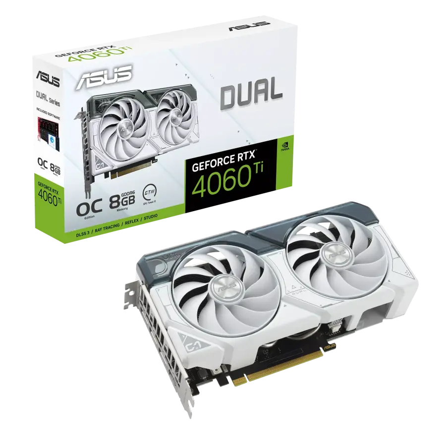ASUS RTX4060Ti 8GB GDDR6X Dual (DUAL-RTX4060TI-O8G-WHITE)