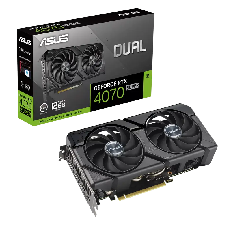 ASUS RTX4070 Super 12GB GDDR6X Dual OC (DUAL-RTX4070S-12G-EVO)