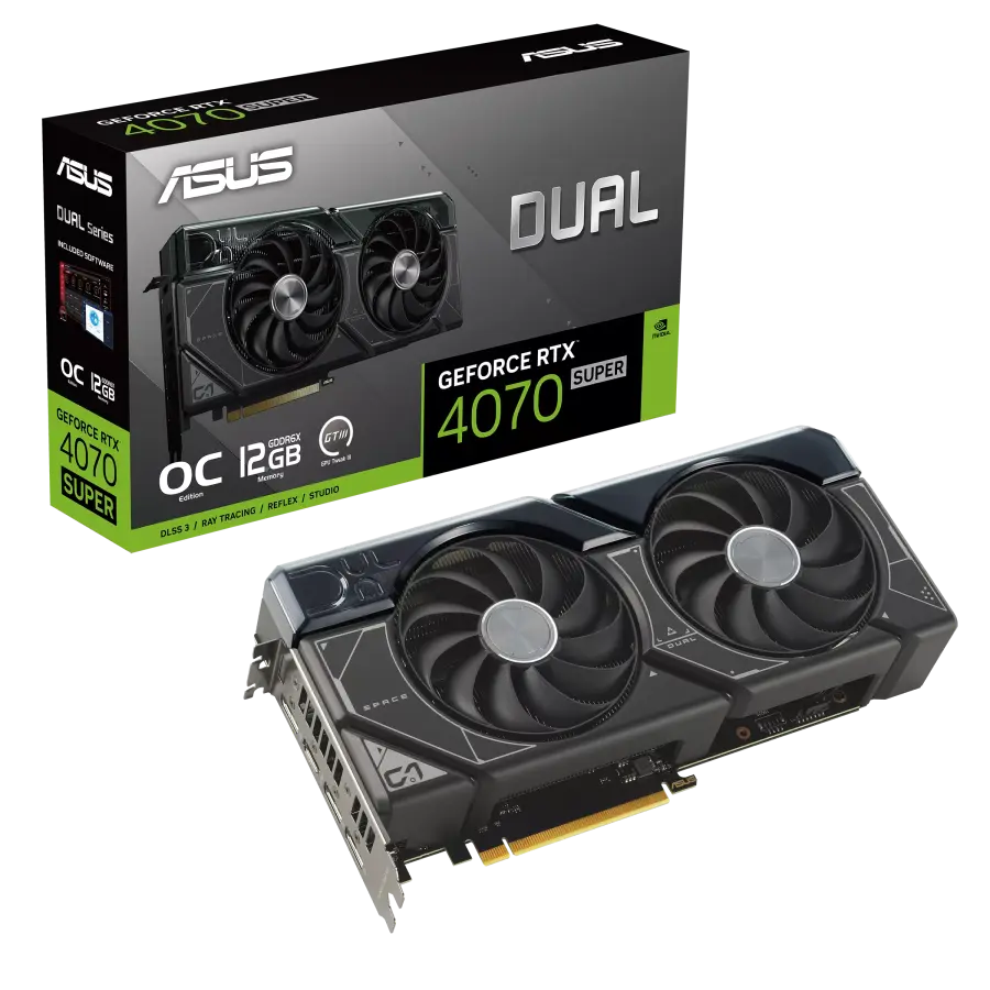 ASUS RTX4070 Super 12GB GDDR6X Dual OC (DUAL-RTX4070S-O12G)