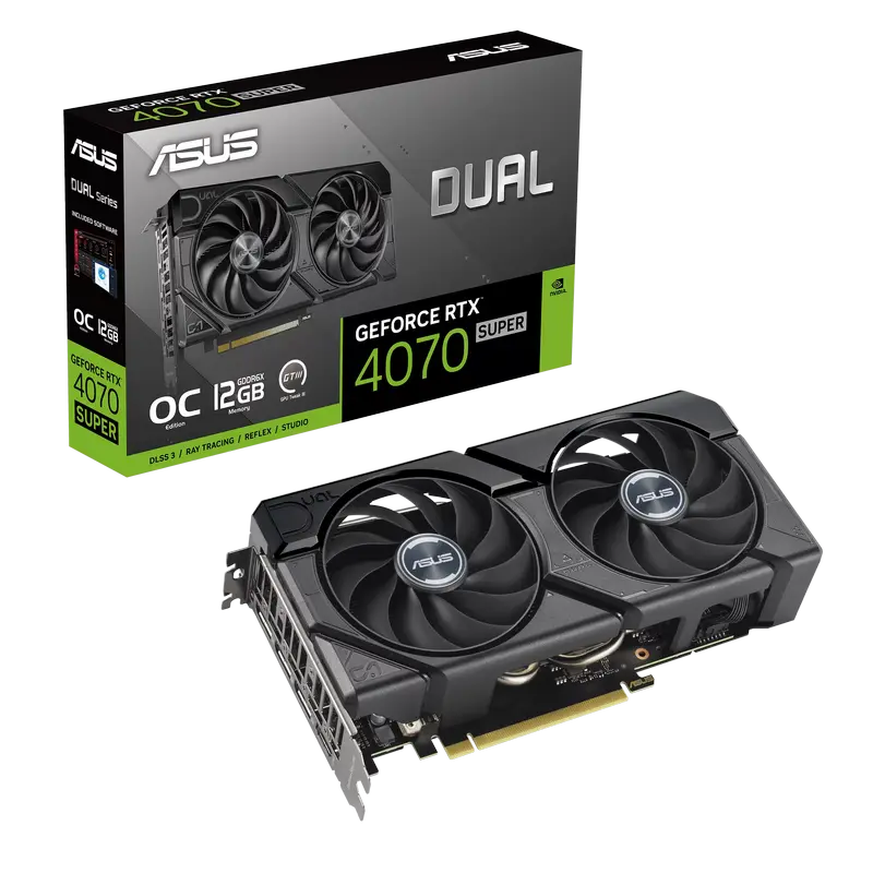 ASUS RTX4070 Super 12GB GDDR6X Dual OC (DUAL-RTX4070S-O12G-EVO)