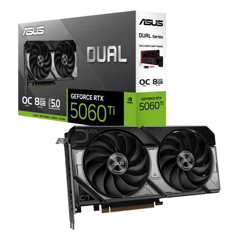 ASUS RTX5060Ti 8GB GDDR7 Dual OC (DUAL-RTX5060TI-O8G)