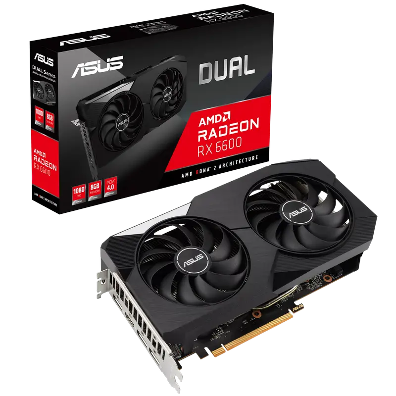 ASUS Radeon RX 6600 8GB GDDR6 Dual (DUAL-RX6600-8G)