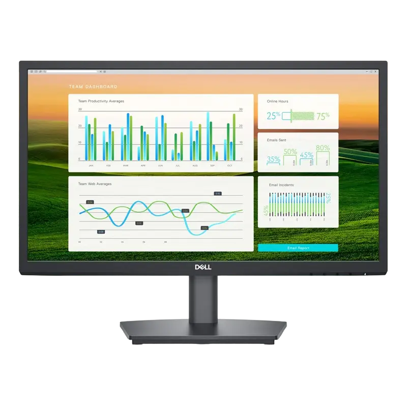 21.5" DELL E2222HS, Black, VA, 1920x1080, 75Hz, 5ms, 250cd, CR3000;1 , D-Sub+HDMI+DP