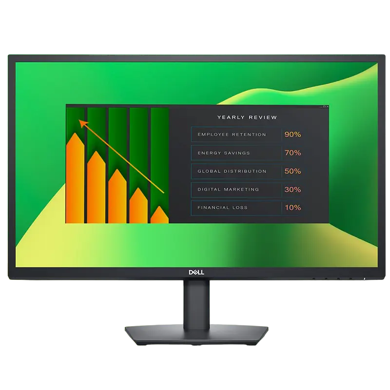 23.8" DELL E2423H, Black, VA, 1920x1080, 60Hz, 5ms, 250cd, DCR 3000:1, D-Sub+DP