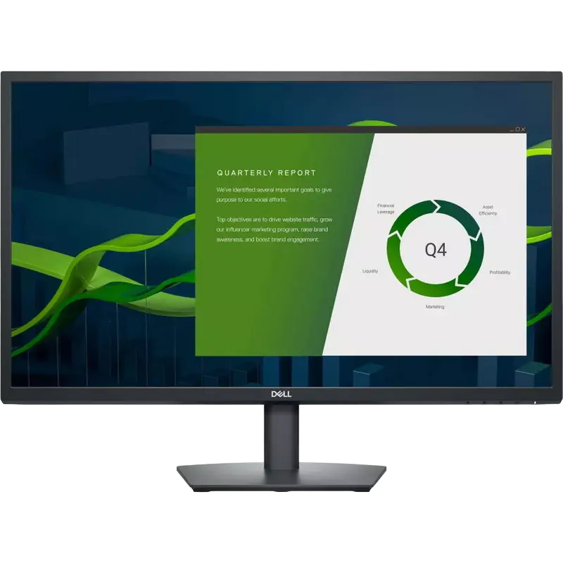 27" DELL E2723H, Black, VA, 1920x1080, 60Hz, 5ms, CR100:1, 300cd, D-Sub+DP