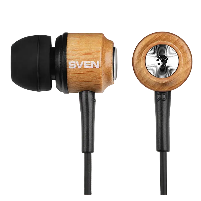 Earphones SVEN E-12 WD (SEB 12 WD) - Wooden-Black