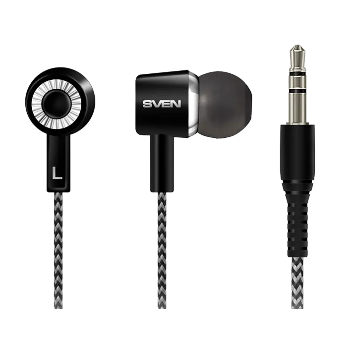 Earphones SVEN SEB-109 Black-Gray, 3pin 3.5mm mini-jack