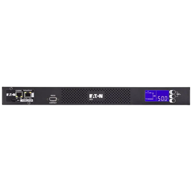 Eaton EATS16 ATS Transfer Switch (1U) 16A, 8xC13 + 1xC19 sockets