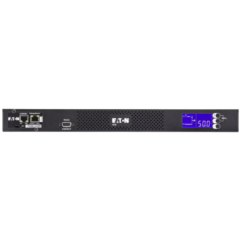 Eaton EATS16N ATS Transfer Switch (1U) 16A, 8xC13 + 1xC19 sockets, Network pack