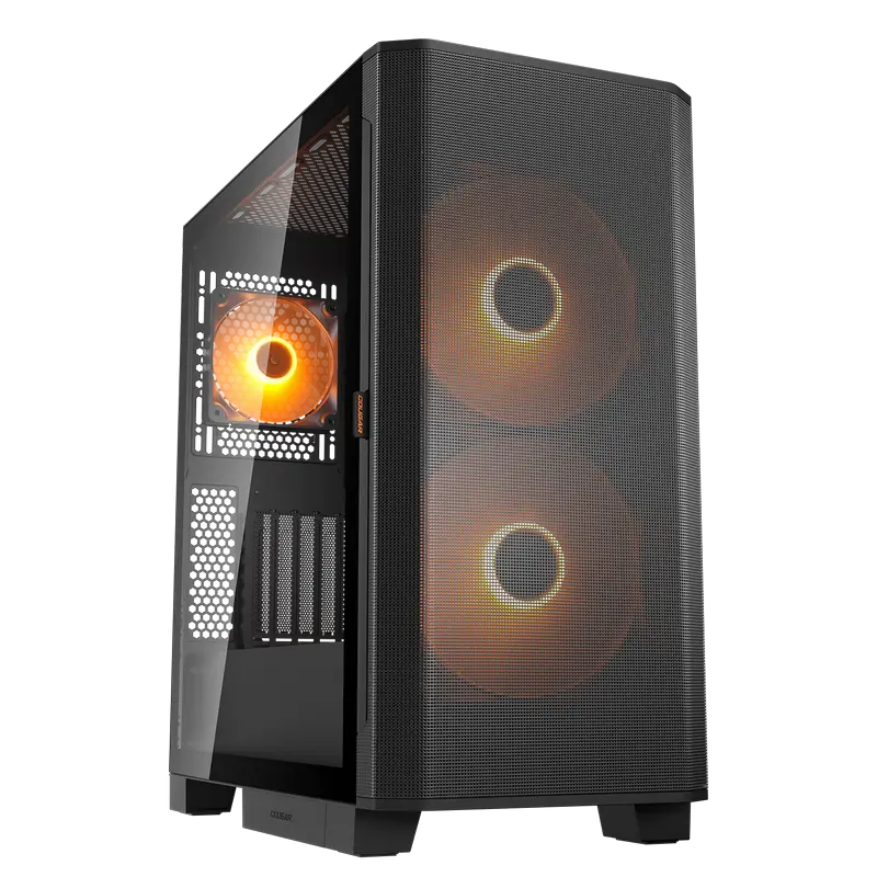 Case EATX Cougar Airface FLO RGB w/o PSU, 2x180mm, 1x120mm, ARGB PWM, TG, Front Mesh, 2xUSB3.0 1xUS