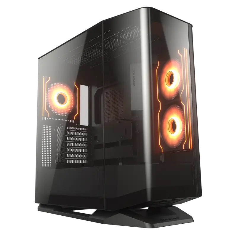 Case EATX Cougar FV 270 RGB w/o PSU 3x120 M/B side 1x120rear ARGB PWM revers Glass: Front&Side 2xUSB