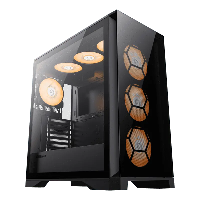 Case EATX GAMEMAX LEADER TG, w/o PSU, 0,8mm, 3x120mm ARGB Fan, Fan Controller, 1*Type-C Gen2, 1xUSB3