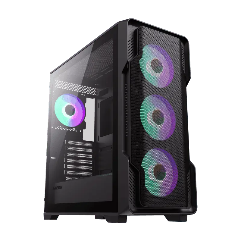 Case EATX GAMEMAX Siege, w/o PSU, 0.6mm, 4x120mm ARGB, ARGB Hub, Tempered Glas, Front Mesh, DF, 1xUS
