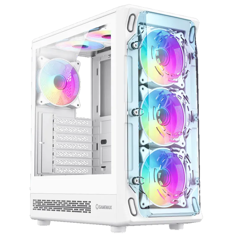 Case EATX GAMEMAX Starlight 2 AW, w/o PSU, 0.4mm, 6x120mm ARGB, Front Acrylic,Transparent panel, 1xU