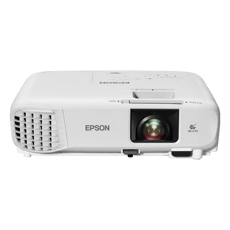Proiector Epson EB-W49; LCD, WXGA, 3800Lum, 16000:1, 1.2x Zoom, LAN, USB-Display, 5W, White