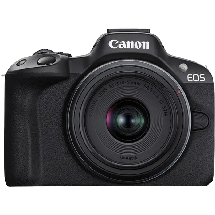 Canon EOS R50 Black & RF-S 18-45mm f/4.5-6.3 IS STM & RF-S 55-210mm f/5-7.1 IS STM Kit