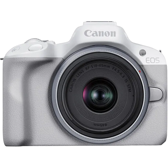 Canon EOS R50 White & RF-S 18-45mm f/4.5-6.3 IS STM Kit