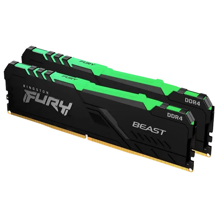 Kingston FURY Beast RGB 16GB DDR4 3600MHz Kit 2x8GB CL17 Black