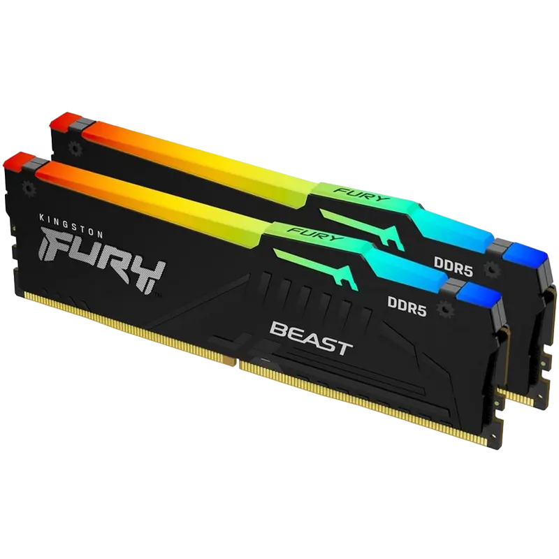 Kingston FURY Beast RGB 64GB DDR5 6000MHz Kit 2x32GB CL36-38-38